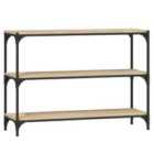 Vidaxl Book Cabinet Sonoma Oak 100X33X70.5 Cm Engineered Wood And Steel