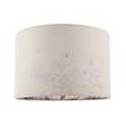 Happy Homewares Cream Linen Fabric Lamp Shade with Inner Cotton Colourful Floral Print