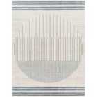 Livabliss Enso Machine Washable Geometric Beige Area Rug (140 x 200 cm)