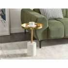 Beliani Side Table CAMELO Metal White