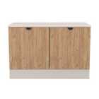 Welcome Furniture Ltd Bora Compact 2 Door TV & Media Unit in Gold Craft Oak & Kashmir - Ready Assembled