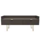 Welcome Furniture Ltd Hong Kong 2 Drawer TV Console Unit in Graphite Black - Ready Assembled