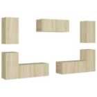 vidaXL TV Cabinet Concrete Grey 100x35x40 cm Engineered Wood