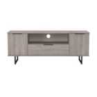 Welcome Furniture Ltd Hong Kong 2 Door 1 Drawer Wide TV Unit in Grey Oak - Ready Assembled