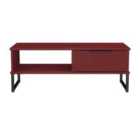 Welcome Furniture Ltd Hong Kong 1 Drawer Coffee Table in Red Matt - Ready Assembled