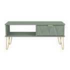 Welcome Furniture Ltd Diamond 1 Drawer Coffee Table in Reed Green - Ready Assembled