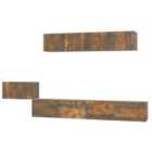 vidaXL 5 Piece TV Cabinet Set Smoked Oak Engineered Wood