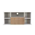 Welcome Furniture Ltd Worcester Corner TV Unit in Slat Effect & White - Ready Assembled