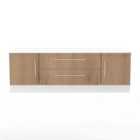 Welcome Furniture Ltd Worcester 2 Door 2 Drawer Wide TV Unit in Slat Effect & White - Ready Assembled