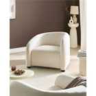 Beliani Armchair VELTADA Velvet Off-White