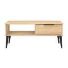 Hong Kong 1 Drawer Coffee Table In Nebraska Oak - Ready Assembled