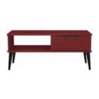 Welcome Furniture Ltd Hong Kong 1 Drawer Coffee Table in Red Matt - Ready Assembled