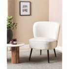 Beliani Armchair VOSS Boucle White