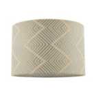 Happy Homewares Duck Egg and Cream Geometric Designer Lamp Shade in Textured Jacquard