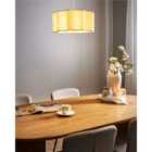 Beliani Pendant Lamp LUENHA Metal Beige