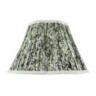 Happy Homewares Emerald Green and White Floral Victorian Lamp Shade with Embroidery