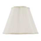 Happy Homewares White Victorian Pleated Faux Silk Lamp Shade with Embroidered Trims