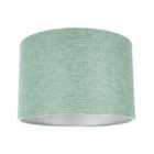 Happy Homewares Modern and Elegant Mint Plain Linen Fabric Drum Lamp Shade Maximum