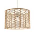 Happy Homewares Classic Twisted Brown Paper Pendant Light Shade with Strapped Design