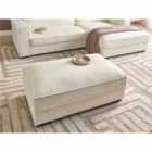 Beliani Ottoman RENDERS Boucle Off-White