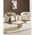Beliani Set of 2 Armchairs VELTADA Velvet Off-White