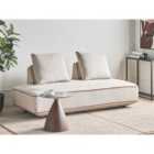 Beliani Chaise Longue SEILLANS Fabric Light Beige