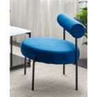 Beliani Armchair ALPHA Velvet Navy Blue