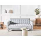 Beliani Sofa Bed 3 Seater ABERDEEN Velvet Light Grey