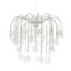 Happy Homewares Modern Waterfall Pendant Light Shade with Star Shaped Acrylic Icicles