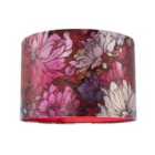 Happy Homewares Classic Red Lilac and Pink Chrysanthemum Japanese Style Lamp Shade