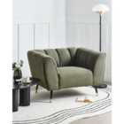 Beliani Armchair ORSTA Fabric Green