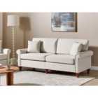 Beliani Sofa 3 Seater GINNERUP Fabric Light Beige