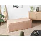 Beliani Pouffe VINITA Corduroy Beige