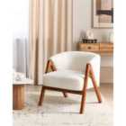 Beliani Armchair SKEI Boucle White