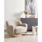 Beliani Armchair LEJRE Fabric Taupe