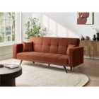 Beliani Sofa Bed 3 Seater HJULBY Golden Brown