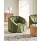 Beliani Armchair MALUNG Velvet Dark Green
