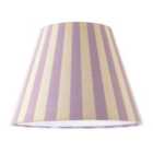 Happy Homewares Lavender Lilac and Oatmeal Linen Stripe Coolie Shade with Cotton Inner