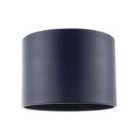 Happy Homewares Classic Navy Blue Faux Leather Lamp Shade with Inner Cotton Lining