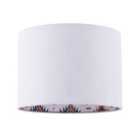 Happy Homewares Western Cactus Themed White Linen Lamp Shade with Inner Vibrant Print