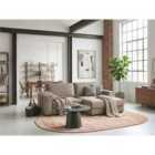 Beliani Corner Sofa KOLDING Fabric Taupe Left Hand