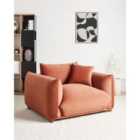 Beliani Armchair LUVOS Velvet Golden Brown