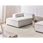 Beliani Chaise Lounge ARDAL Corduroy Off-White Right Hand