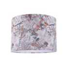 Happy Homewares Autumnal Linen Lamp Shade with Woodland Creatures Owls Birds Badgers