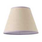 Happy Homewares Traditional Rattan Tweed Lamp Shade with Lilac Cotton Fabric Trims