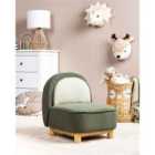Beliani Kids Armchair Dinosaur FABORG Fabric Dark Green