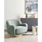 Beliani Armchair LEJRE Fabric Light Green