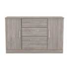 Welcome Furniture Ltd Worcester 2 Door 3 Drawer Sideboard in Grey Oak - Ready Assembled