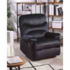 Beliani Recliner Chair ESLOV With Footrest Velvet Black