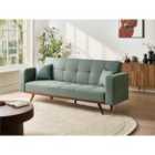 Beliani Sofa Bed 3 Seater HJULBY Olive Green